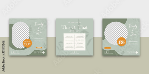 Beauty And Spa Social Media Post Template