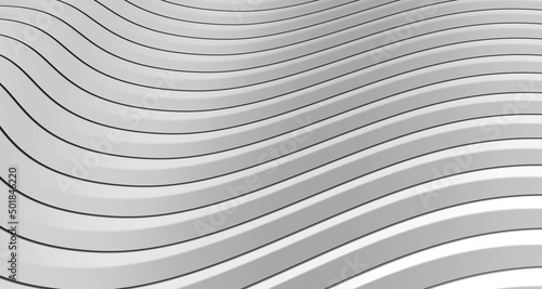 3D white wavy background fo...