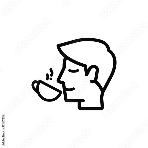 Icon of A Person who is drinking coffee or tea from a cup