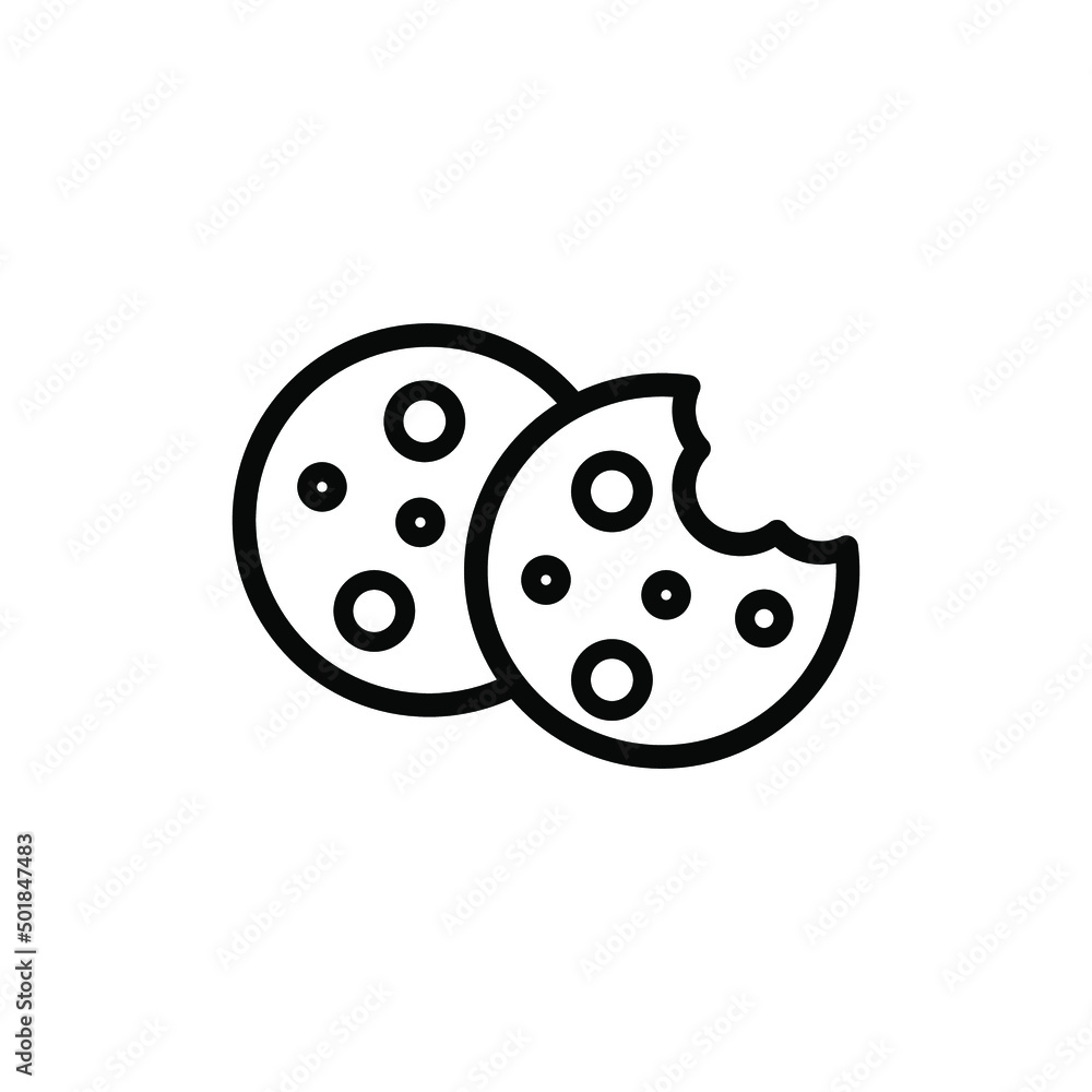 Simple cookies vector line style icon Simple cookies vector line style icon