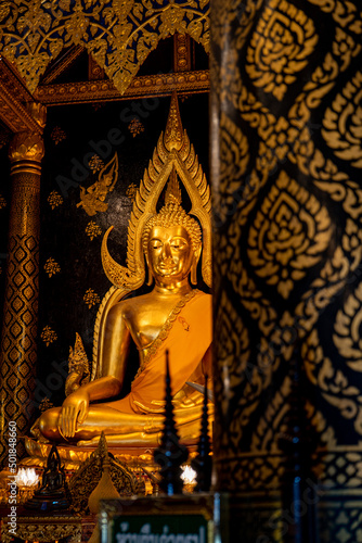 Bronze statue of Phra Buddha Chinnarat in Phitsanulok Province in Thailand