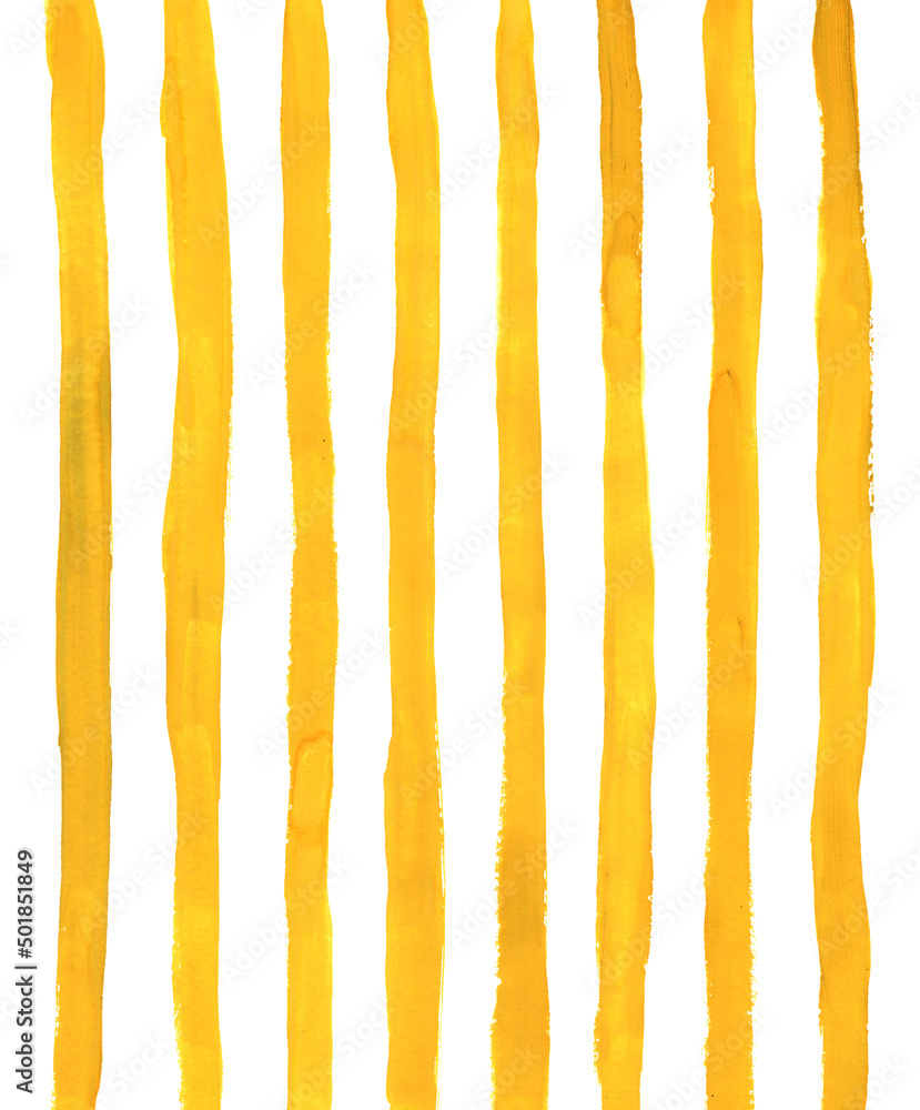 Abstract yellow stripes background. Simple oil brush stroke lines backdrop. Minimalist acrylic bright paint pattern