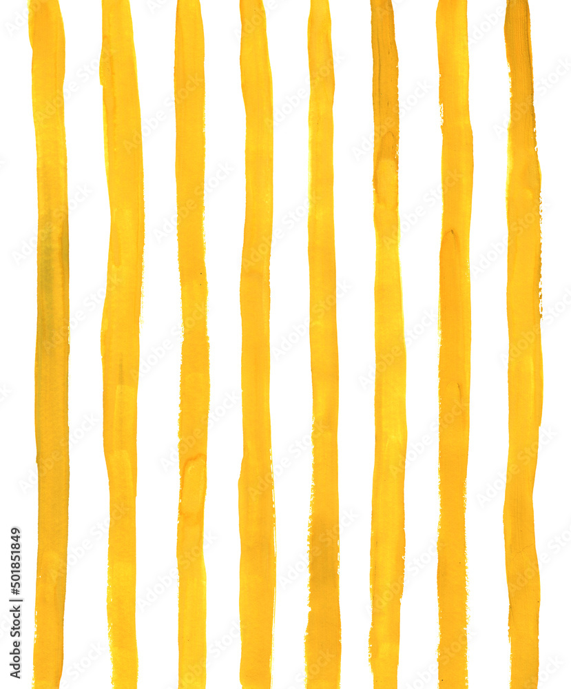 Fototapeta premium Abstract yellow stripes background. Simple oil brush stroke lines backdrop. Minimalist acrylic bright paint pattern