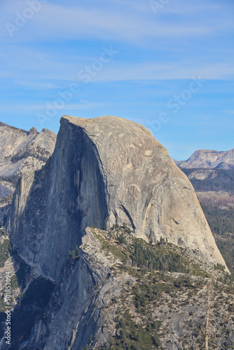 The half dome mountain in yosemite national park in california  USA