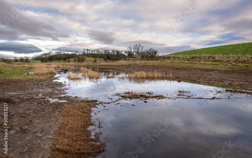 Wetland restoration by restoring a river flood channel on the River Dee