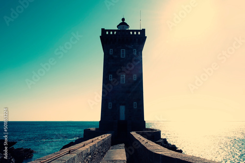 Fotografering Kermorvan lighthouse in the French Brittany
