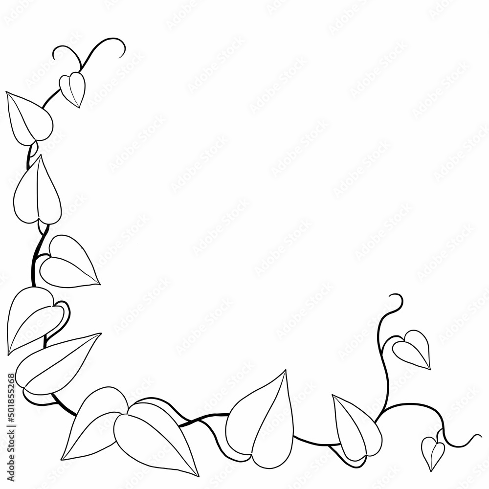 Simplicity ivy freehand drawing flat design. Simplicity ivy freehand drawing flat design.