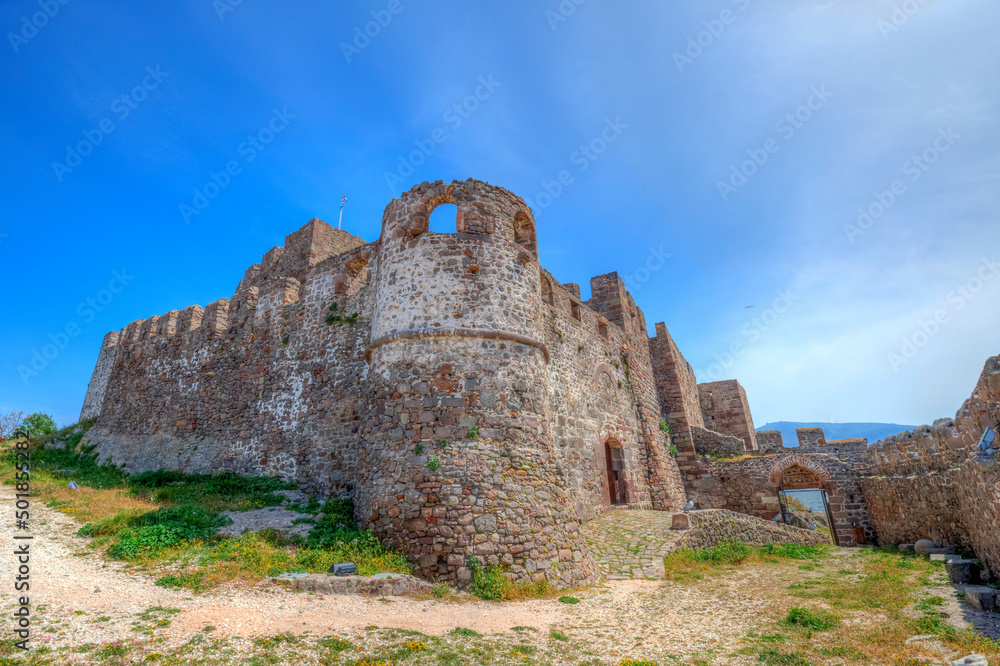 Molivos Castle in Lesvos Island of Greece Molivos Castle in Lesvos Island of Greece