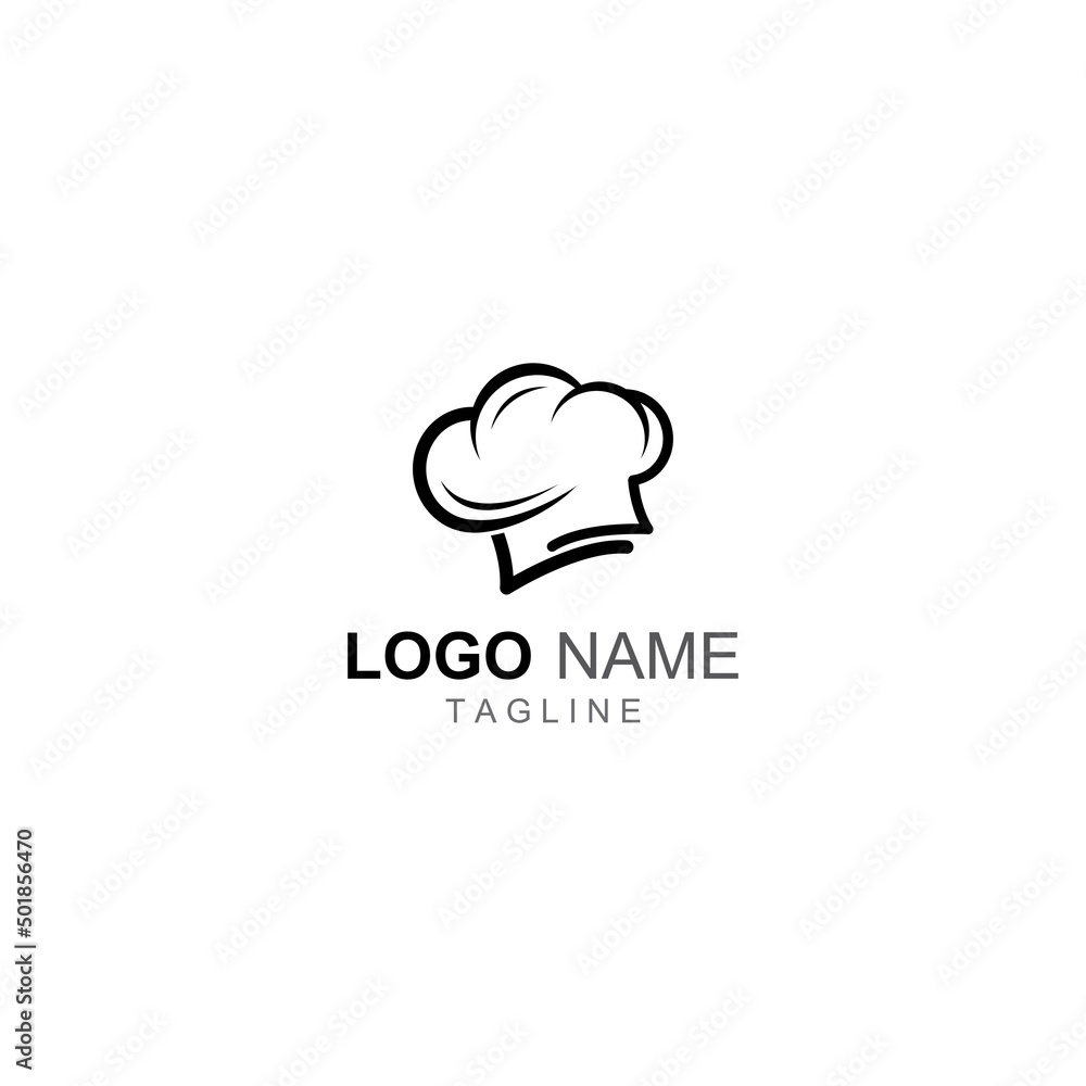 Chef hat logo for restaurant, cafe and online food delivery. Logo with vector illustration design template. Chef hat logo for restaurant, cafe and online food delivery. Logo with vector illustration design template.
