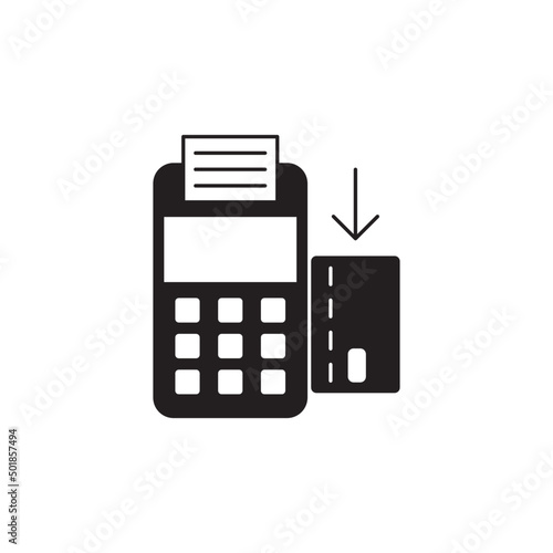 Credit or debet card payment icon  in black flat glyph, filled style isolated on white background