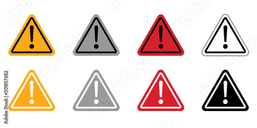 Free Download Set of icons. Warning sign, danger sign, attention sign. Illustration vector eps10 - GFXLoad