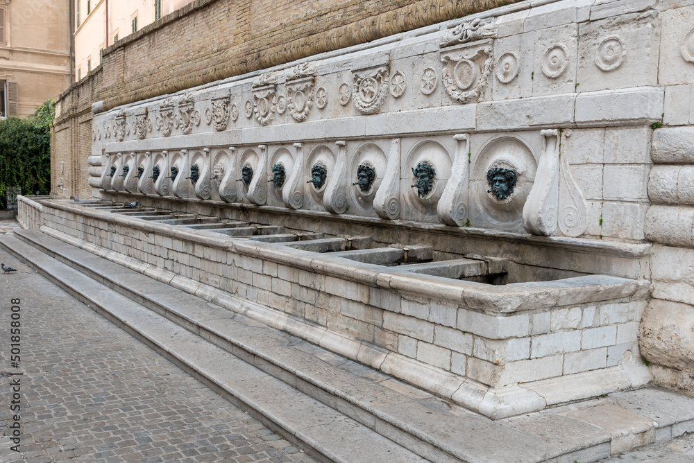 Fontana del Calamo o delle 13 cannelle Ancona Italy
