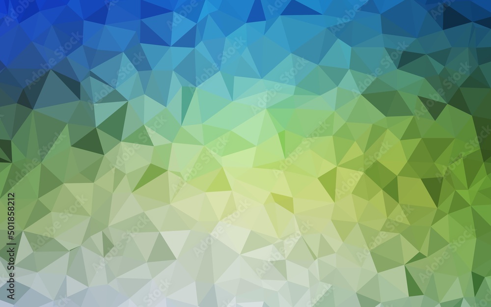 Light Blue, Green vector triangle mosaic texture.