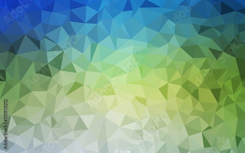 Light Blue, Green vector triangle mosaic texture.