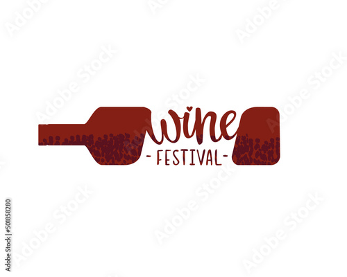 Cute vector of wine festival lettering. Can be used for cards, flyers, posters, t-shirts.