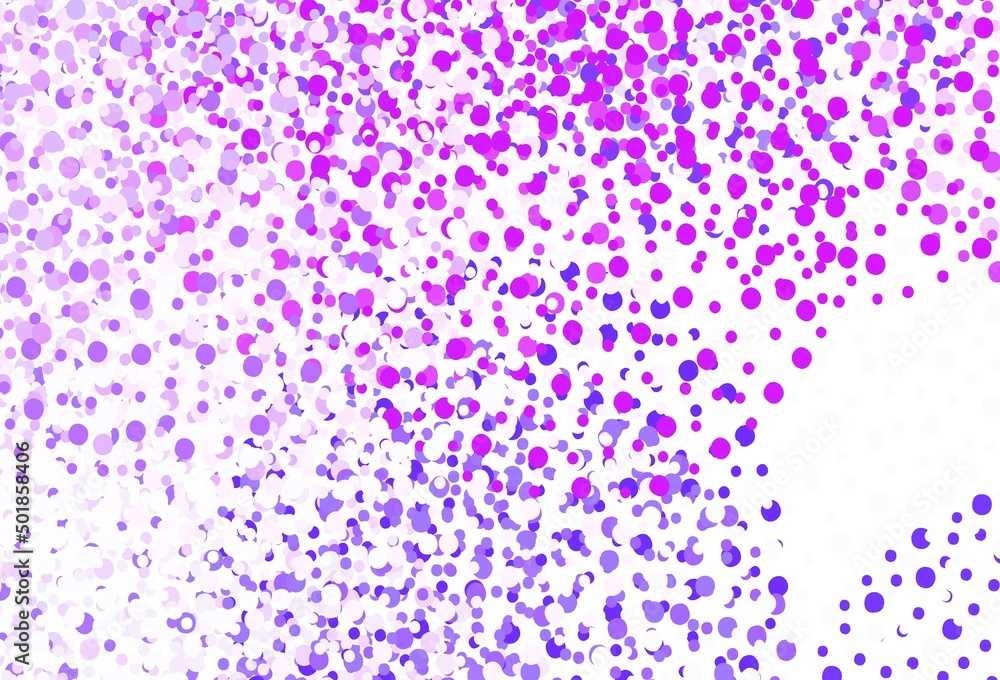 Light Purple, Pink vector template with circles.