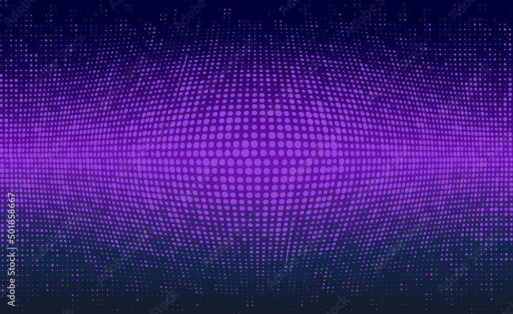 Purple dots on a dark blue background. Inflated dot structure distorted or curved. Dot pattern for technology or business concept.
Purple dots on a dark blue background. Inflated dot structure distorted or curved. Dot pattern for technology or business concept.