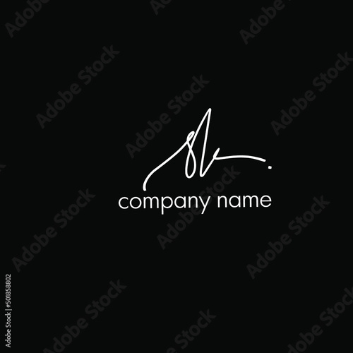 Sk Initial Handwriting Logo Vector