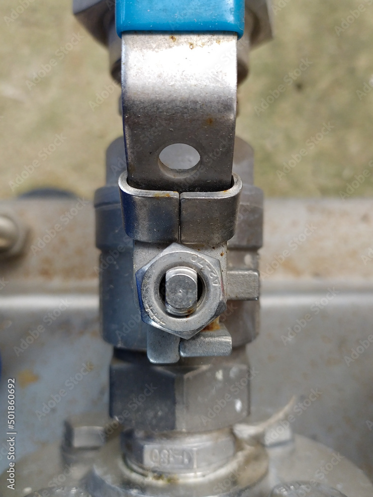 The Close up Steel Valve locking in water line. The Close up Steel Valve locking in water line.
