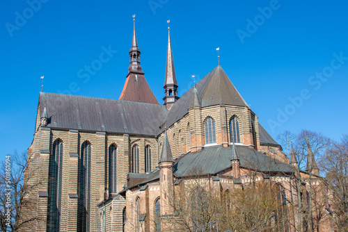 St. Marien or Marienkirche (St Mary's Church) Hanseatic city Rostock Mecklenburg Western Pomerania Germany photo