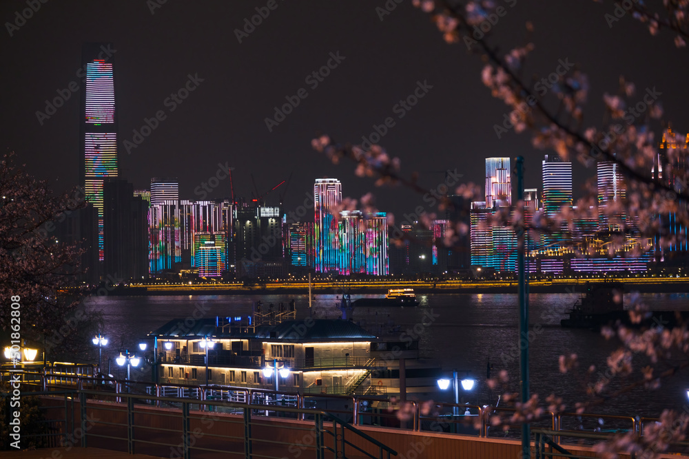 Cherry blossoms bloom in Qingchuange Scenic Spot in Wuhan, Hubei