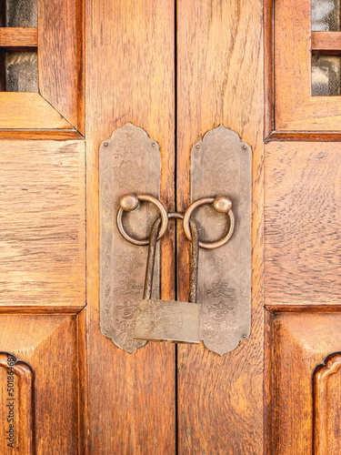 Ancient Chinese copper door lock