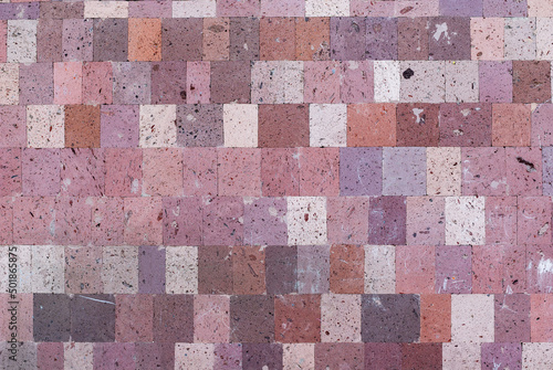 Pink retro stone wall