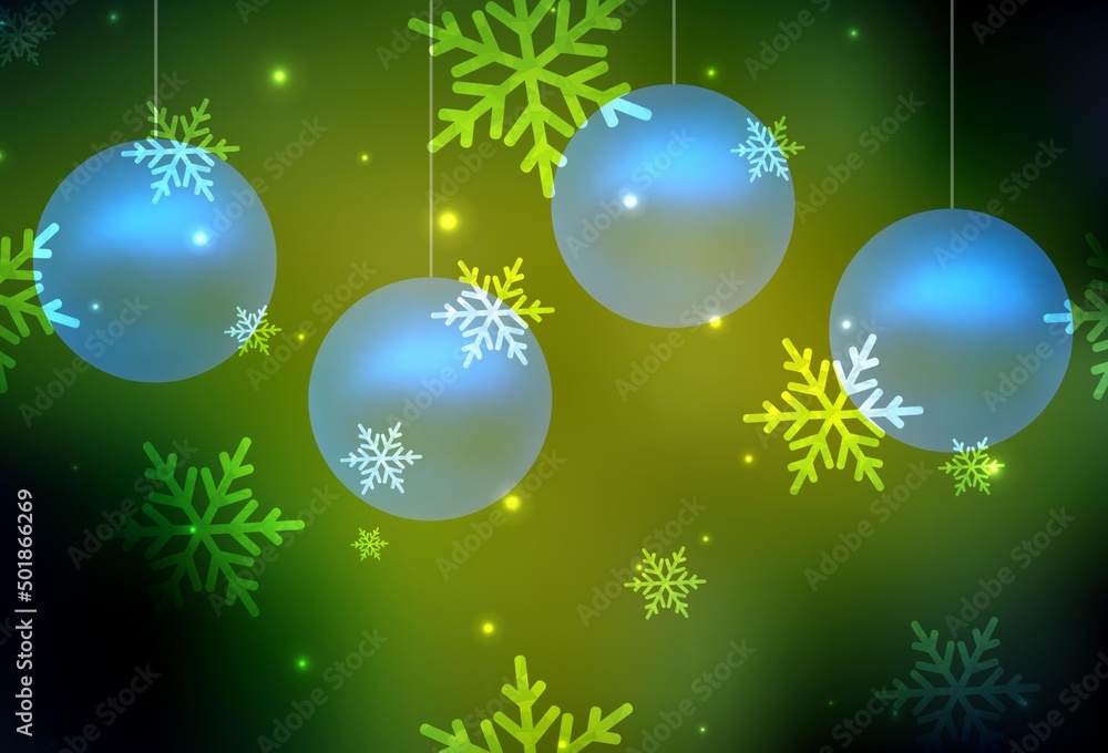 Dark Green, Yellow vector template in carnival style. Dark Green, Yellow vector template in carnival style.
