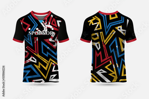 New design of Tshirt sports abstract jersey suitable for racing, soccer, gaming, motocross, gaming, cycling.