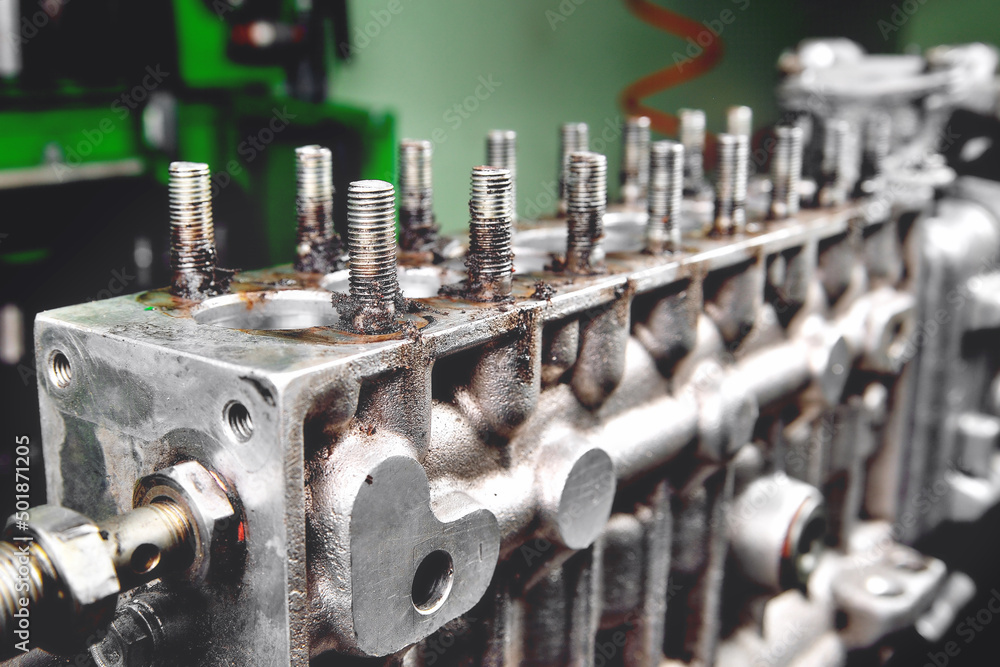 Car fuel pump repair, auto fuel pump disassembly for repair, old car