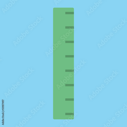 シンプルでかわいいものさしのイラスト