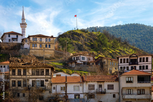 Sakarya - Tarakli- Turkey 04.13.2019 Famous place with beautiful old houses.