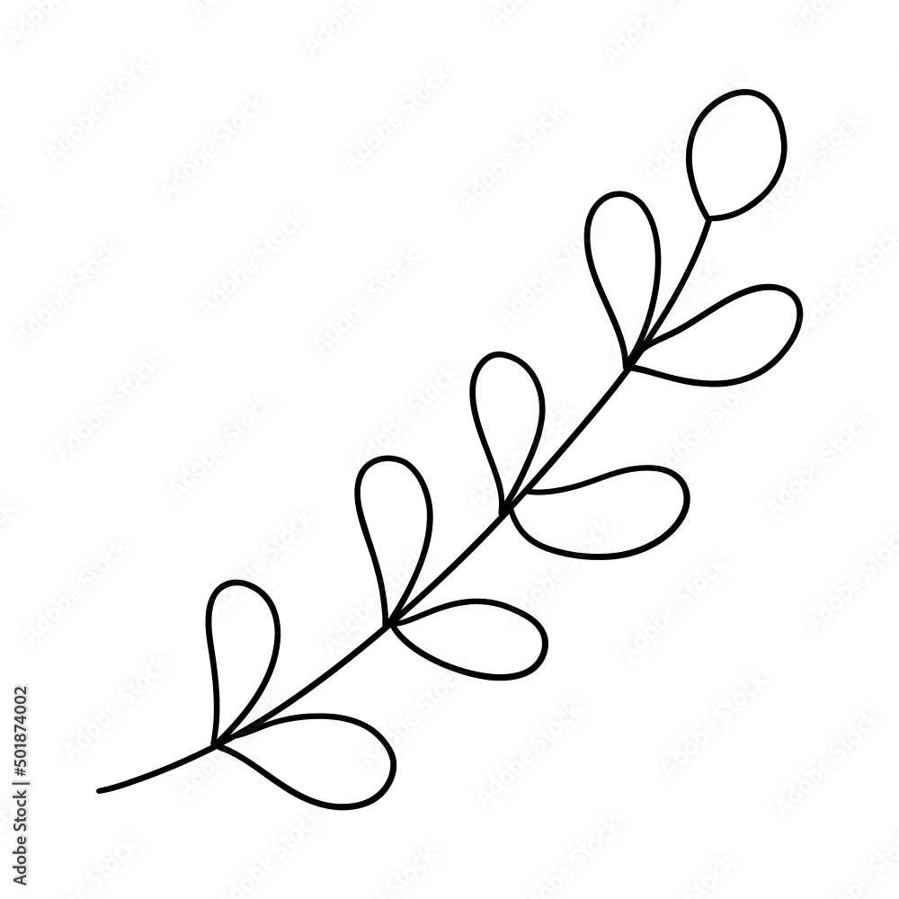 Branch with eucalyptus leaves Illustration