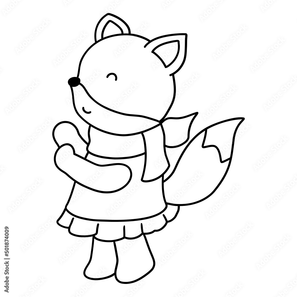 lovley fox girl, love animal Illustration lovley fox girl, love animal Illustration