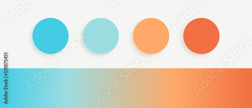 Beachy summer Color palette for graphics/ web/ art/ fashion designing with gradient