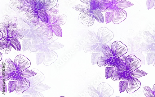 Light Purple, Pink vector elegant background with flowers.