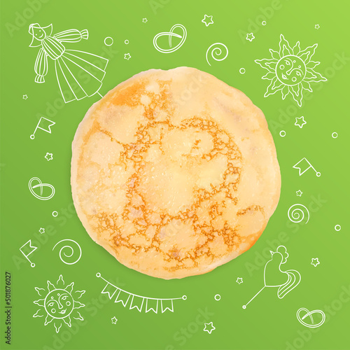 Maslenitsa Holiday Realistic Background