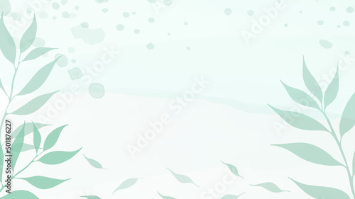 Aquarel leaves frame. Invitation celebration card. Vector illustration