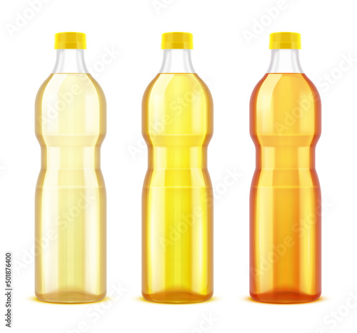 Sunflower Refined Oil Realistic Set