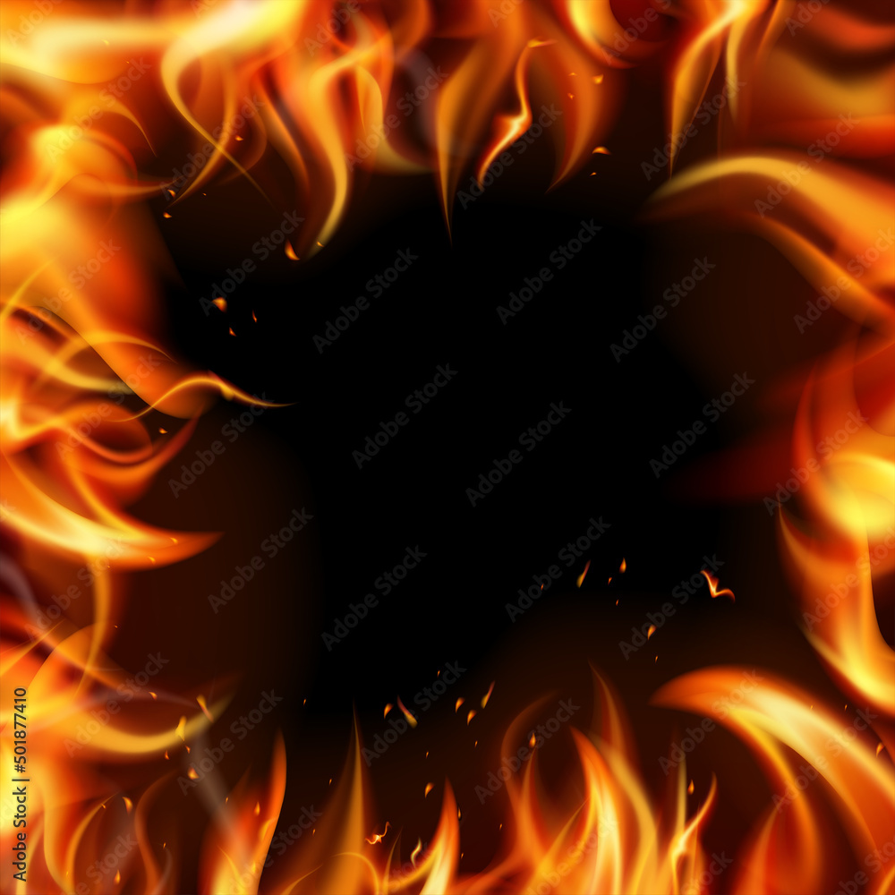 Realistic Fire Frame Realistic Fire Frame
