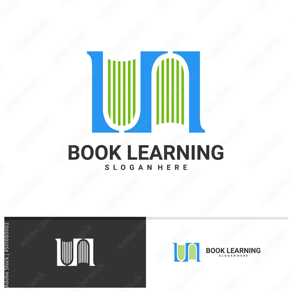 Letter L with Book logo vector template, Creative Book logo design concepts Letter L with Book logo vector template, Creative Book logo design concepts