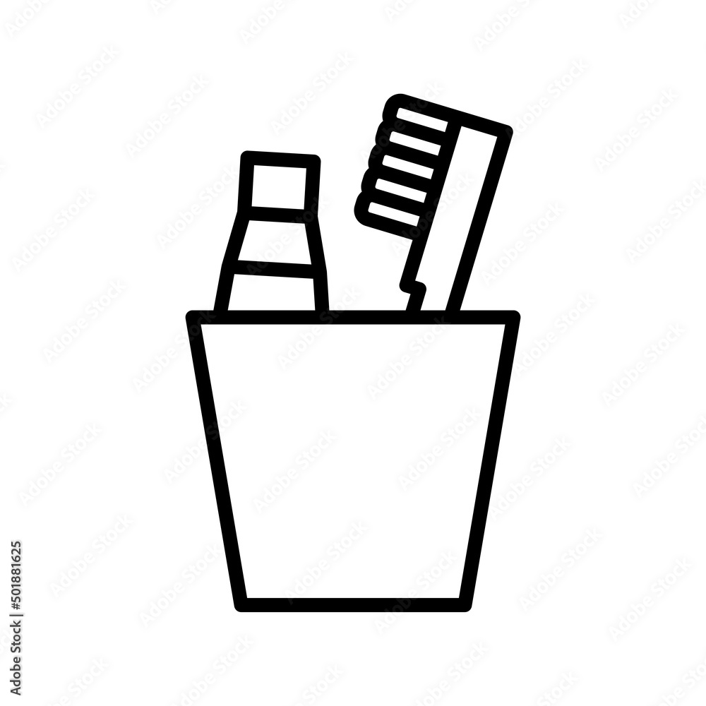 Toothbrush holder new icon simple vector Toothbrush holder new icon simple vector