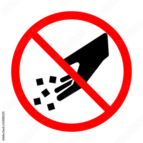 Stop do not feed the animals Beware, caution sign No feeds animal on street or city symbol signs. Vector illustration