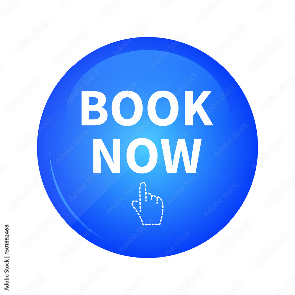 Book now circle button vector illustration Book now circle button vector illustration