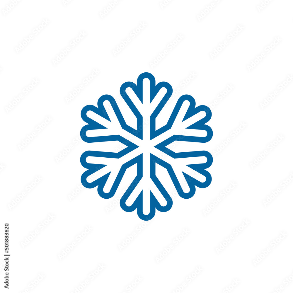 Snowflakes vector isolated flat icon. Weather sign Snowflakes vector isolated flat icon. Weather sign