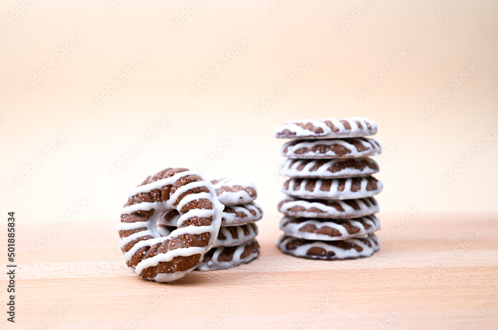 homemade cookies with chocolate and sugar on a wooden background homemade cookies with chocolate and sugar on a wooden background