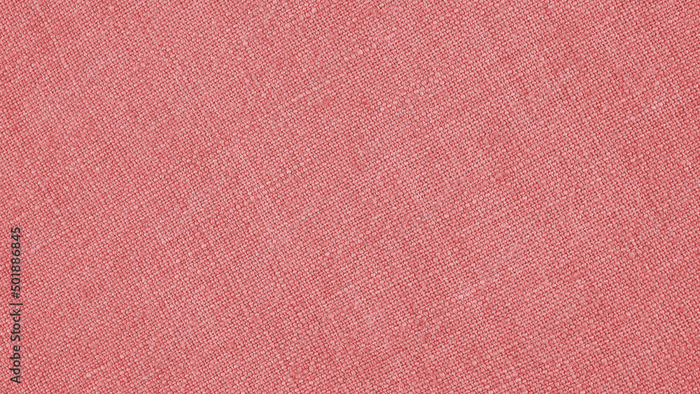 Fototapeta premium Light red woven surface close-up. Linen texture. Fabric background. Textured braided simple wallpaper