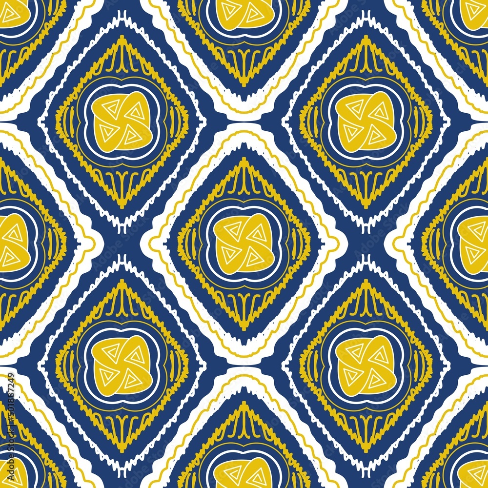 seamless pattern with geometric ethnic design