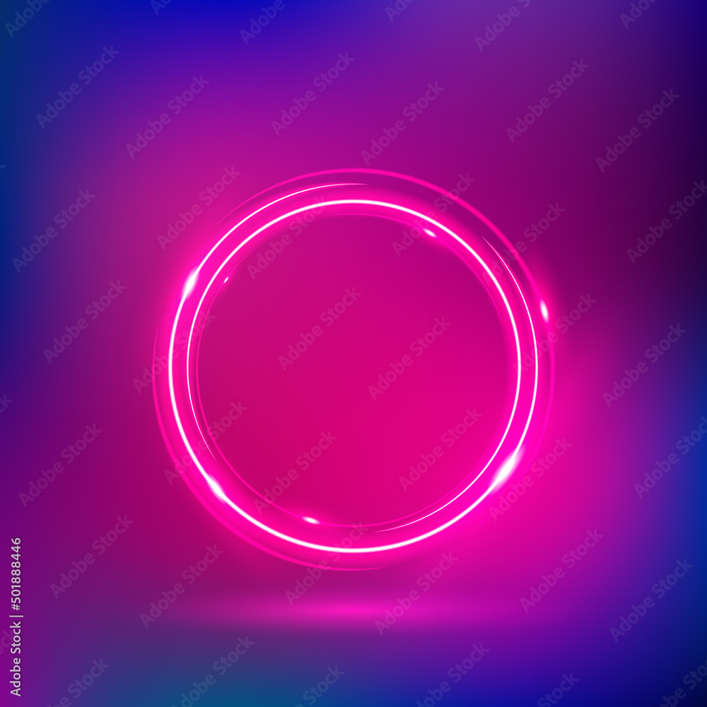 Circle Neon with Gradient Mesh Background Circle Neon with Gradient Mesh Background