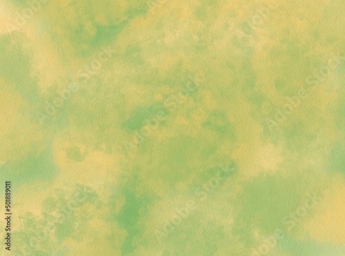 green yellow colorful hand drawn abstract watercolor paint background